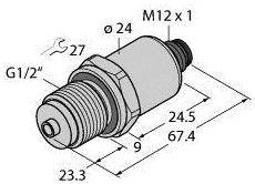 Przetworniki ciśnienia Turck 100001313, 1 szt.