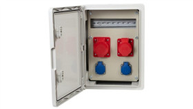 Rozdzielnica Budowlana Rb-300 12M - Gniazda 16A 5P, 32A 5P, 2X230v, /12 Modułów/