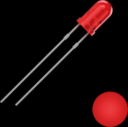 2111O155 LED, 3 mm, wired, red, 700 mcd, 30°