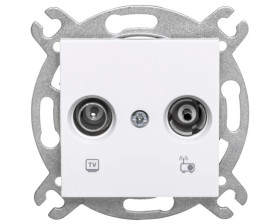 Karre Gniazdo Tv-Radio Końcowe, Kolor Biały / 90963621