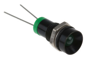 Lampka kontrolna do montażu panelowego 2V dc, zielona 8mm LED RS PRO