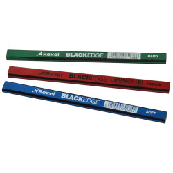 Blackedge 34326 Carpenter&#x27;s Pencils - Assorted (Card 12)