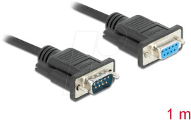 86578 Serial cable, RS-232, connector/socket, 1 m