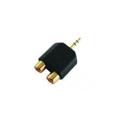 Przejście AUDIO Jack wt.3,5st-2gn.RCA złoty / ZLA0299