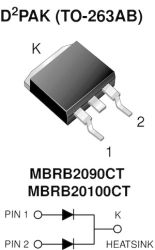MBRB20100CT-M3 Dual Common-Cathode High-Voltage Schottky Rectifier