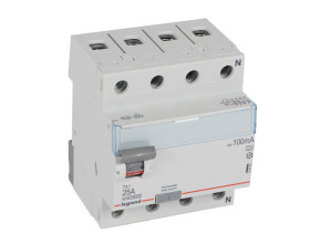 Wyłącznik różnicowoprądowy 4P 25A 100mA typ A P304 serii TX3 411774 LEGRAND