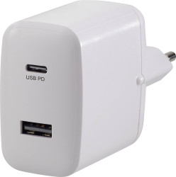 VOLTCRAFT UC-2ACX001 Ładowarka USB 32 W 1x USB-A, 1x USB-C® Power Delivery biały dom USB Power Delivery (USB-PD)