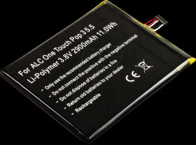 10405 Smartphone battery for Alcatel devices, Li-Po, 2900 mAh