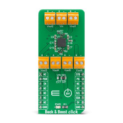 Zestaw badawczo-rozwojowy – zarządzanie zasilaniem MikroElektronika Regulator obniżający/podwyższający Płyta