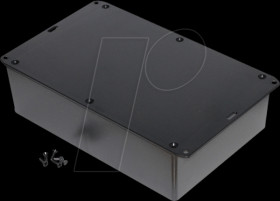 1591XXFFLBK Flange housing, series 1591, 150 x 221 x 60 mm, black