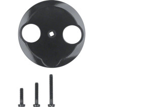 BERKER Serie 1930/Glas Płytka czołowa do gniazda antenowego 2-wyjściowego czarny 103921 HAGER