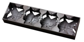 IMPRESJA Puszka instalacyjna natynkowa poczwórna antracyt PNP-4Y/50