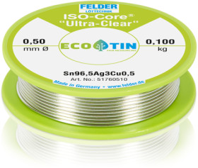Solder, lead-free, SAC (Sn96.5Ag3.0Cu0.5), Ø 0.5 mm, 0.1 kg, 51760510