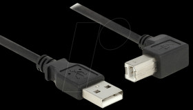 83530 Cable USB 2.0 A &gt; USB 2.0 B 90° unten 5,0 m