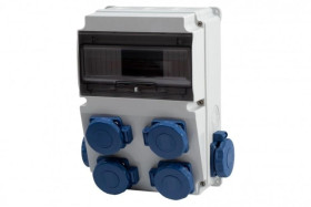 Rozdzielnica LAGO 10M - gniazda 6x230V IP65 /10 modułów/