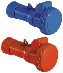 Złącze przemysłowe - zasilające 32A Gniazdo 415 V 3P + E Żeński Schneider Electric Czerwony Montaż na kablu IP67