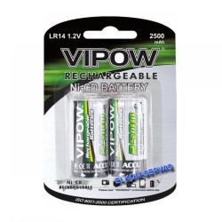 AKUMULATORKI NI-Cd C R14 2500mAh VIPOW opak. 2szt/blister