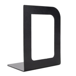 Podpórka do książek metalowa czarna asymetryczna lewa