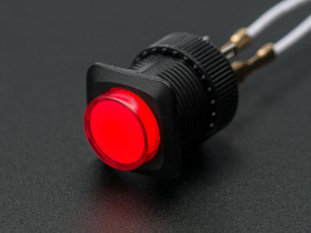 Adafruit 16mm Illuminated Pushbutton - Red Latching On/Off Switch