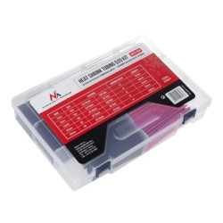 Zestaw koszulek termokurczliwych 520szt Maclean MCTV-530 3mm-200szt 6mm-100 szt 13mm-120szt 25mm-100szt MCTV-530