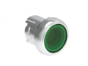 Metalowy przycisk podświetlany fi22mm dwustanowy kryty Zielony LPSQL103