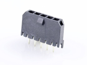 Molex Listwa kołkowa, męska, do wbudowania, standardowa Ilość pinów 5 Wymiary siatki: 3 mm 436500528 1 szt. paleta