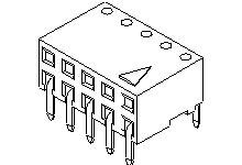 Molex Listwa kołkowa, żeńska, do wbudowania, standardowa 901522310 1 szt. tuba