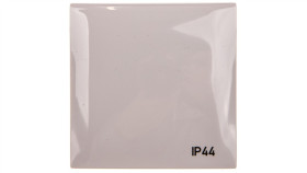 Integro Flow Ramka Pojedyncza Z Pokrywą Z Nadrukiem Ip44 Szara 918282597