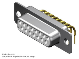 Molex 1731090698 Złącze D-Sub Ilość styków: 9 piny lutownicze 1 szt.