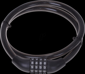 Bike - bike combination lock, Ø 10 mm, 80 cm, black