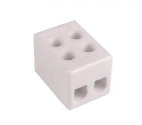 Złączka gwintowa porcelanowa szkliwiona 2,5 mm² 2 tory CPO 2-2.5 80016516