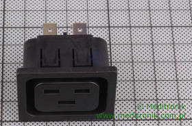 Złącze żeńskie C19 wciskane na panel o grubości 1,5mm