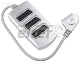 Scart rozgałęźnik 3gn. HQ srebrny