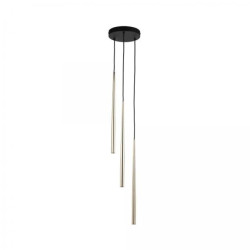 Lampa wisząca PIANO BLACK GOLD nad stół, trzy zwisy rurki na G9 10117 TK Lighting