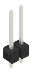 Pin header, 2 pole, pitch 2.54 mm, straight, black, 10054111