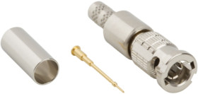 HD BNC plug 75 Ω, Belden 1855A, Belden 4855R, Belden 4855P, crimp connection, straight, 034-1026