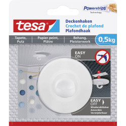 tesa 77781-00000-00 Ceiling hook white Self-adhesive no drilling 0.5 kg hold
