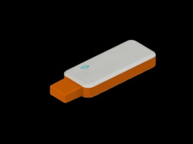 Teko - seria TEK-USB (TEK-USB.50) - obudowa do urządzeń USB w kolorze białym i pomarańczowym (58 x 25 x 10,2 mm)