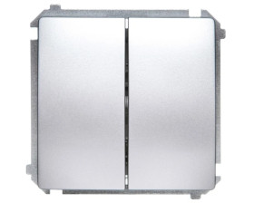 Simon Basic Łącznik świecznikowy z podświetleniem 10AX 250V, szybkozłącza, srebrny mat BMW5L.01/43