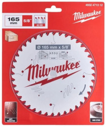 Tarcza pilarska do drewna 165x15,87mm x 1,6mm 40 zębów ATB MILWAUKEE