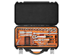 Klucze nasadowe 1/4" 1/2" zestaw 71 szt. 08-690 TOPEX