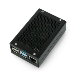 Obudowa do Raspberry Pi 4B - aluminiowa - czarna - produkt wycofany