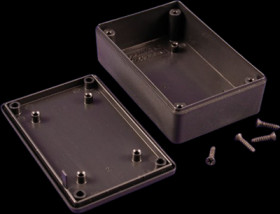 ABS enclosure, (L x W x H) 84 x 56 x 23 mm, black (RAL 9005), IP54, 1591XXMSBK