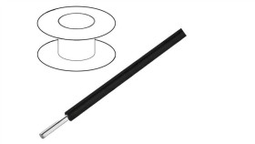 Przewód Hookup Wire D: 26Awg Drut Cu Ptfe Czarny 250V 30,5M 2843/1 Bk005