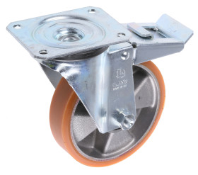 Koło samonastawne średnica kabla 125mm Płyta LAG 200kg wysokość całkowita 160mm