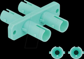 87936 FO coupling ST / ST duplex, aqua