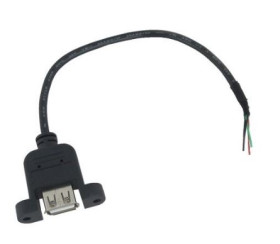 Gniazdo USB TYP A do obudowy z przewodem 30cm