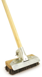 Szczotka do szorowania, dł. włosia: 40mm, Wysoka twardość, Beżowy, brązowy, Mosiądz, PVC, zastosowanie: Przemysł,