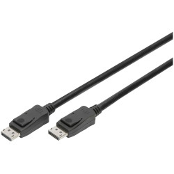 Digitus AK-340106-010-S DisplayPort cable black 1.00 m plug type Monitor Cable