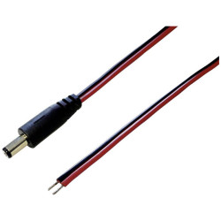 TruComponents 202838 Low power cable - Open ends 5.50mm 2.10mm 1.00m